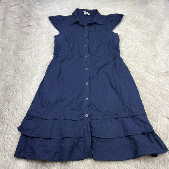 Maeve Dresses & Skirts - Anthropologie Maeve High Waist Button Front Woven Cotton Dress